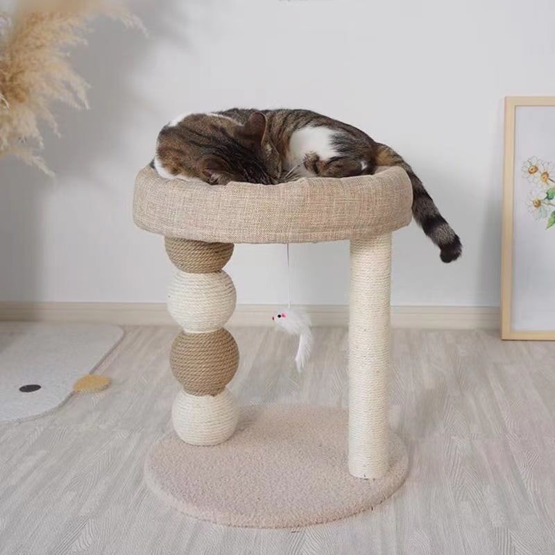 Basic Double-Layer Cat Tree with Four Balls Basic Double-Layer Cat Tree with Four Balls