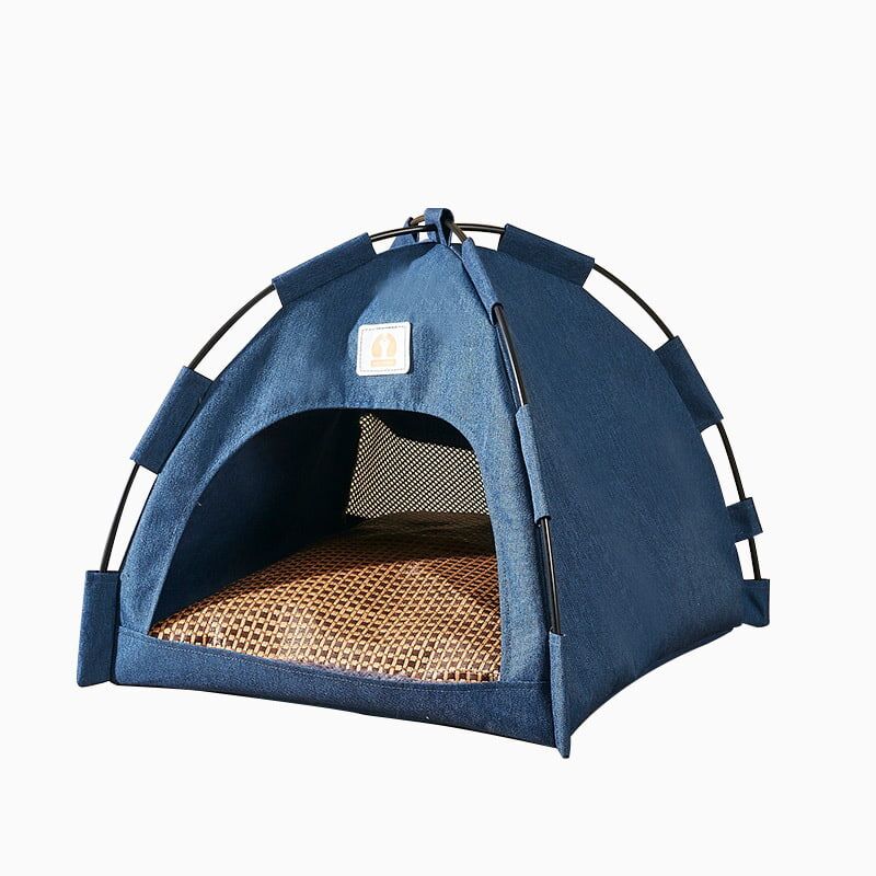 beige pet tent bed for cats & small dogs – cozy indoor house with cushion beige pet tent bed for cats & small dogs – cozy indoor house with cushion