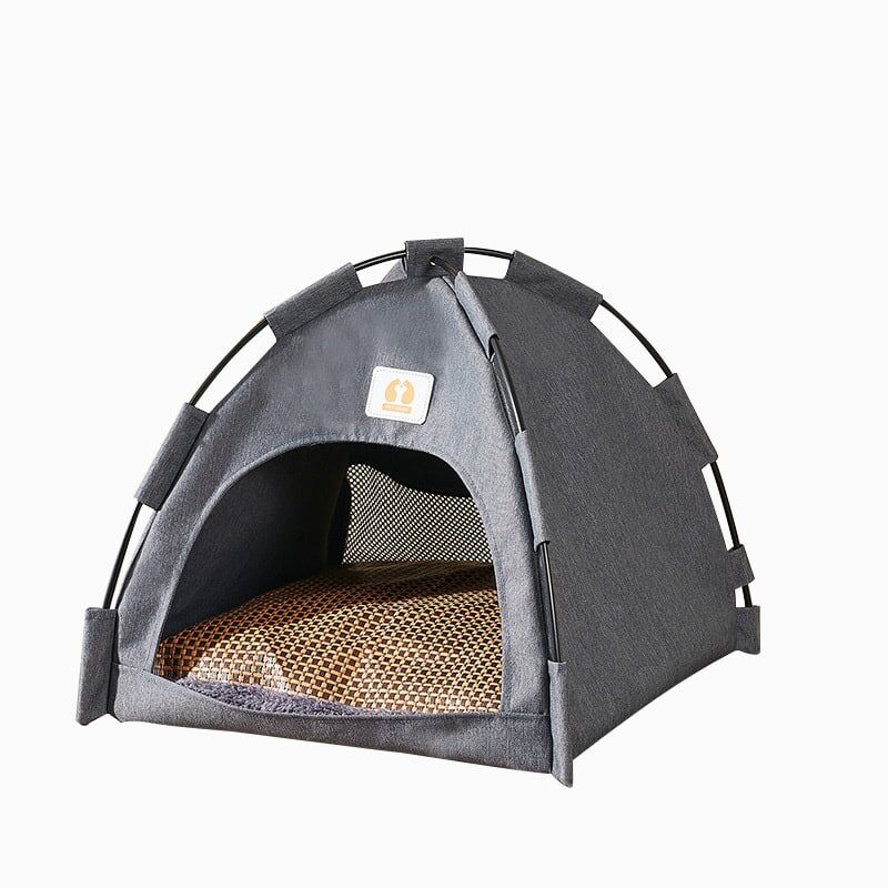 Portable Pet Tent Bed – Beige Cat & Small Dog House Portable Pet Tent Bed – Beige Cat & Small Dog House