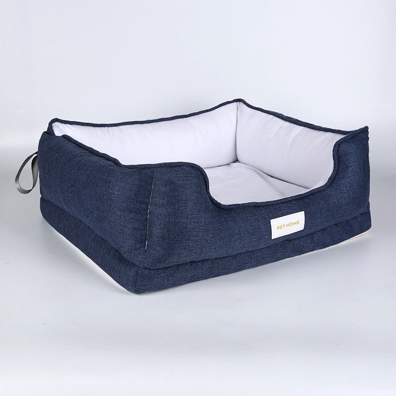 Rectangular Pet Bed with Raised Sides β Comfortable Lounger for Cats & Dogs Rectangular Pet Bed with Raised Sides β Comfortable Lounger for Cats & Dogs