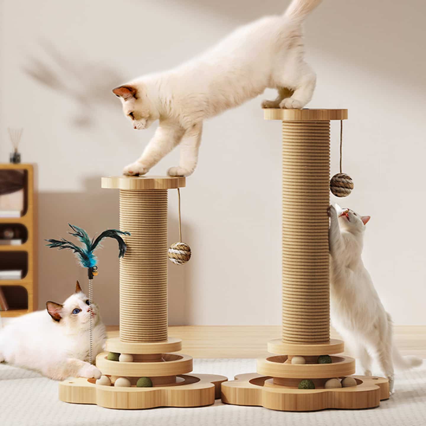 solid wood cat scratching post 46cm sisal rope scratching pole solid wood cat scratching post 46cm sisal rope scratching pole