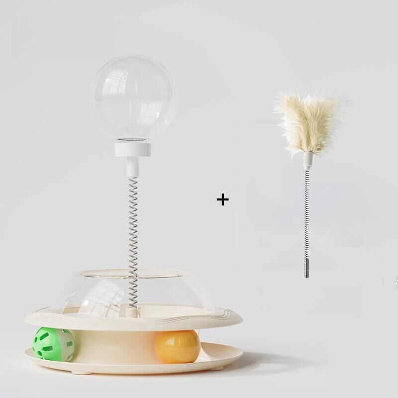 treat dispensing cat toy ball with feathers mental stimulation puzzle feeder treat dispensing cat toy ball with feathers mental stimulation puzzle feeder