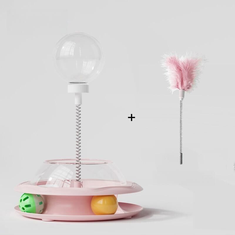 treat dispensing cat toy ball with feathers mental stimulation puzzle feeder treat dispensing cat toy ball with feathers mental stimulation puzzle feeder